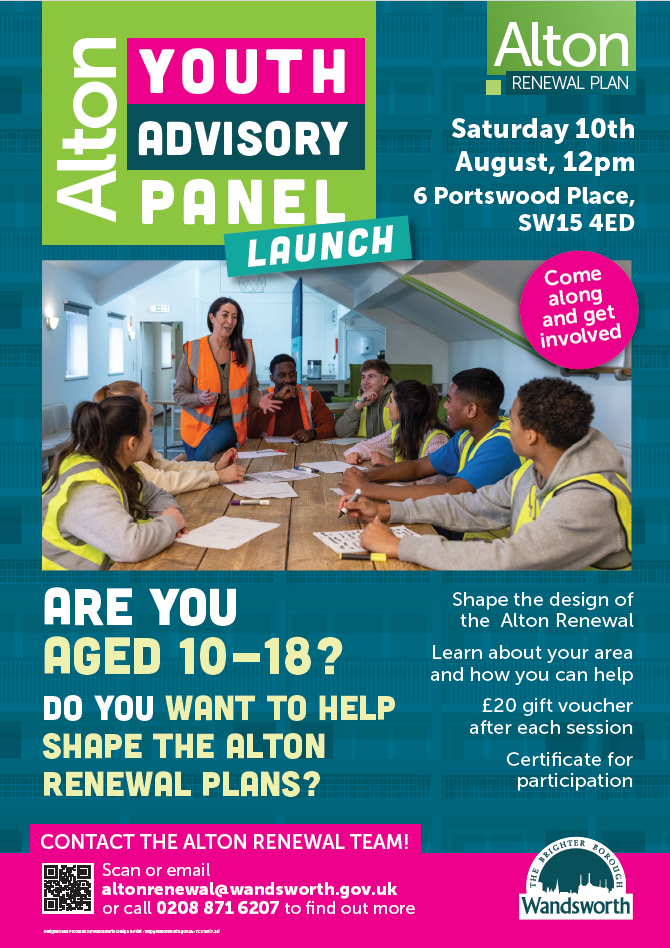 A poster advertising the launch of the Youth Advisory Panel