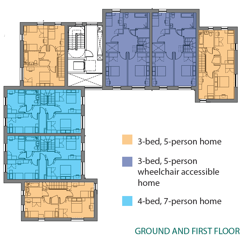 fontley way ground and first floor layout