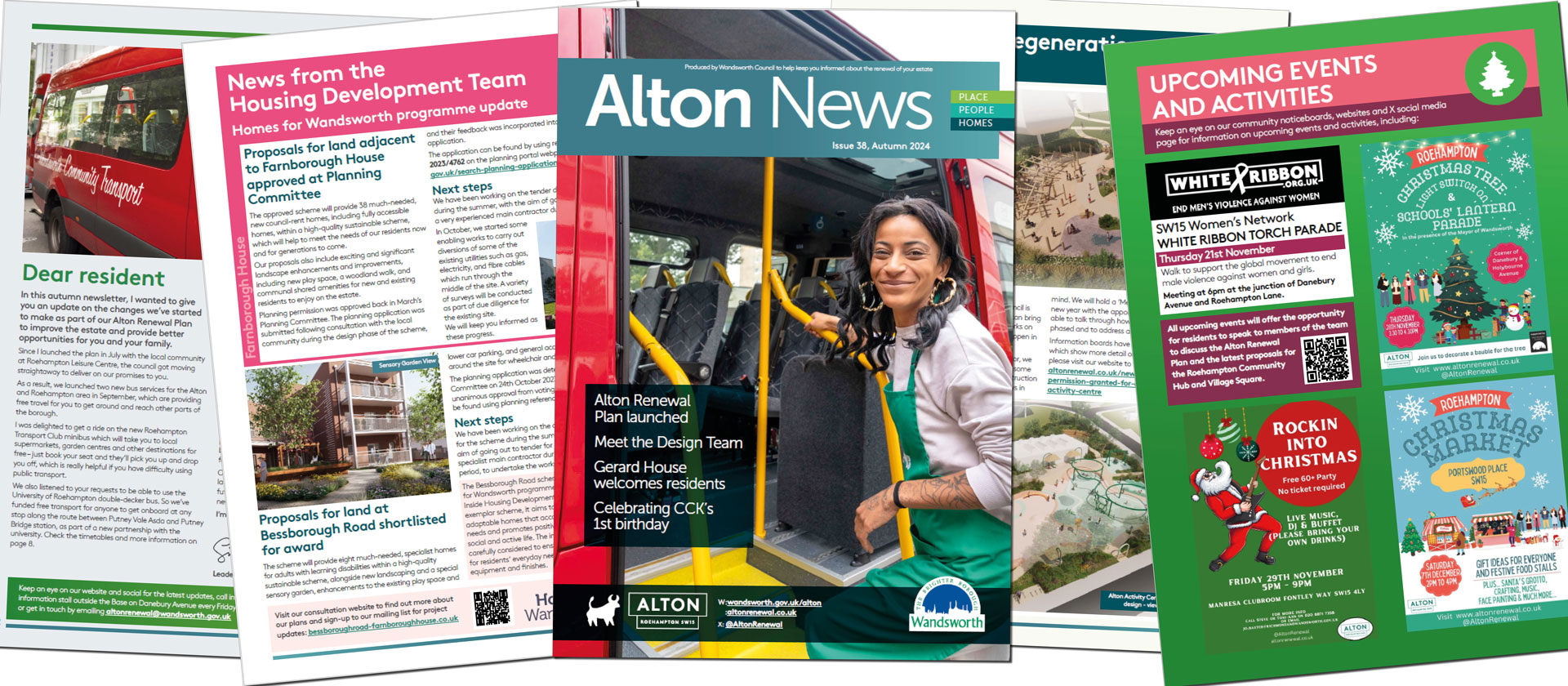 The image features pages from Alton News, Issue 38, Autumn 2024