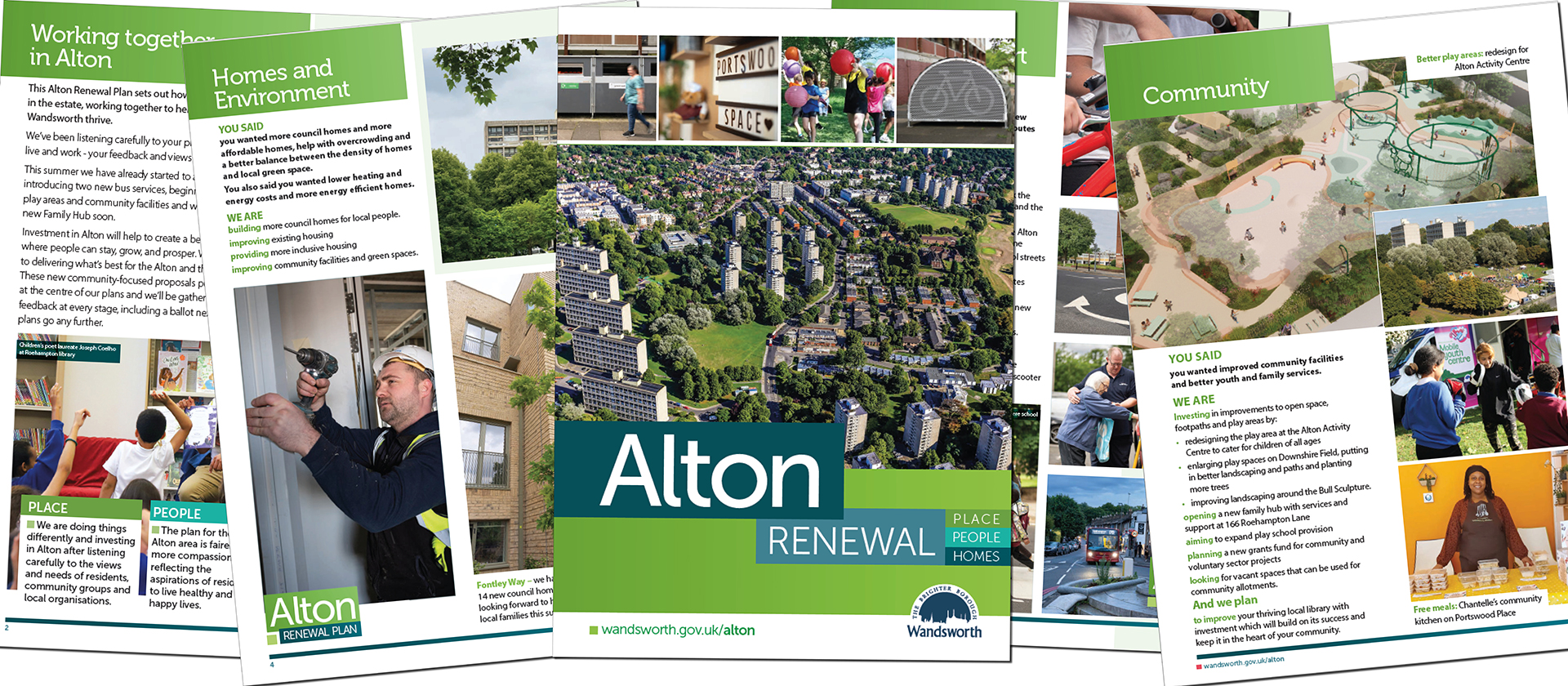 A picture showing pages from the Alton Renewal Plan