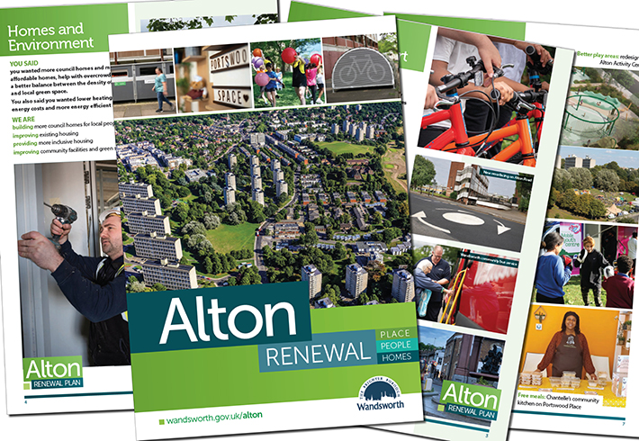 A picture showing pages from the Alton Renewal Plan